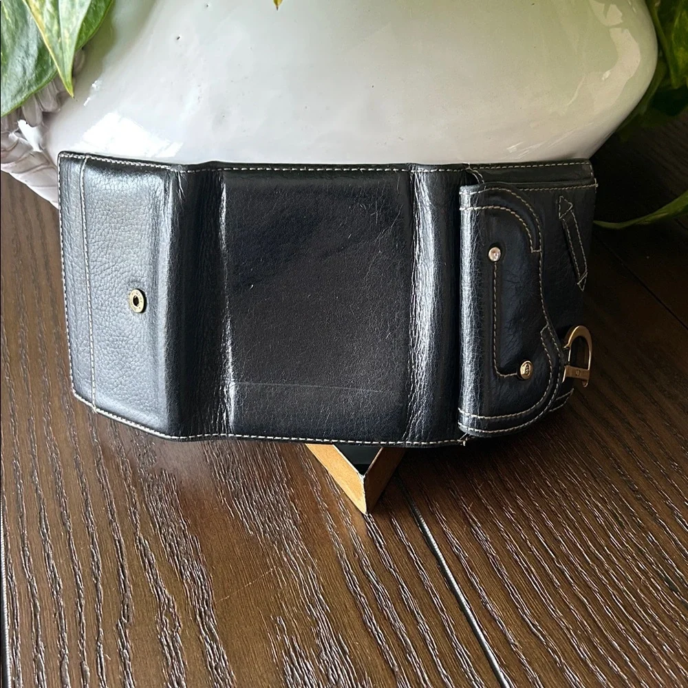 Christian Dior Vintage Saddle Bifold Compact Wallet